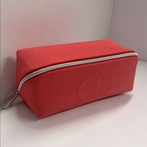 Dior Christian Dior Pink Canvas Zip Around Clutch Pouch Bag - New